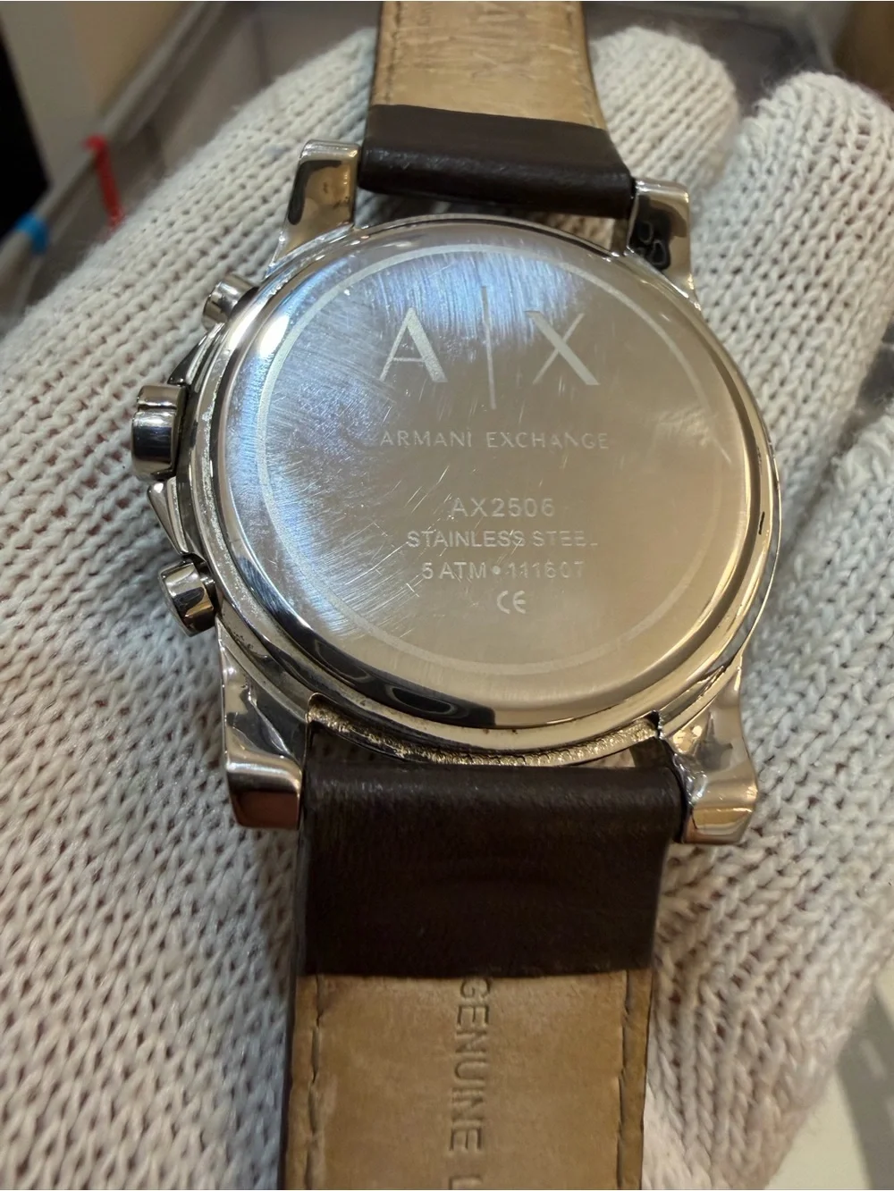 Armani Exchange Men's AX2506 Outerbanks Chronograph Brown Leather Watch 45mm